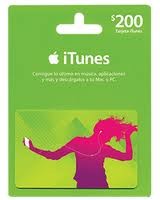 Tarjeta  Apple -i tunes $200