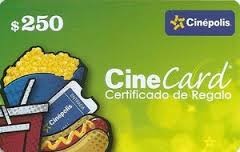 Tarjeta Cinepolis $250